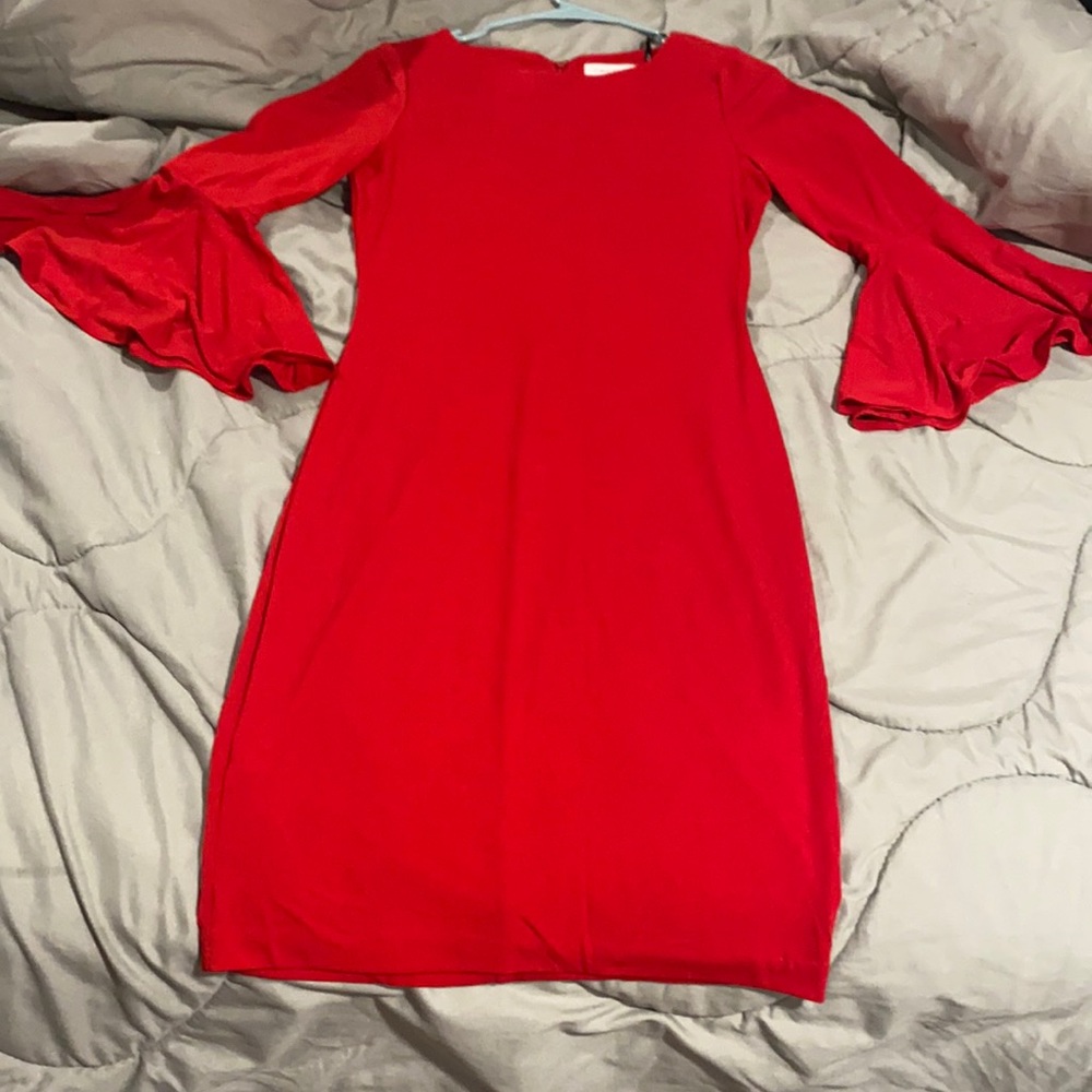 Calvin Klein red dress cute!
